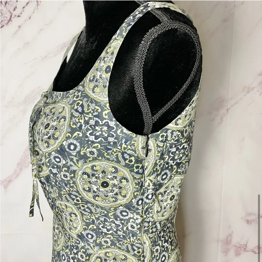 Merona women’s Vintage 100% silk floral paisley mini sleeveless size 6 hippie